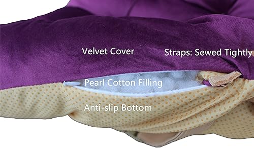 Miniatura 4 de Ginsimar Cojín de terciopelo fino para silla de descanso, cojines de columpio de gravedad cero, cojines de silla grande, cojines de silla mecedora,