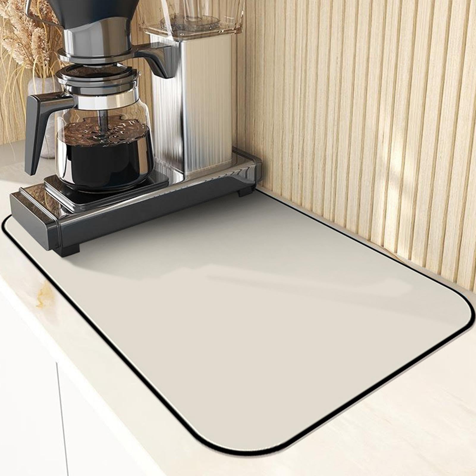 Koffiemat 16x20 Verbergen Vlek Rubberen Achterkant Absorberende Vaatdroogmat Voor Keuken Aanrecht Koffiebar Accessoiresblauw