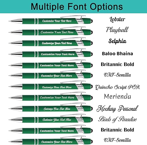 Vista 50 de Aolun Bolígrafo personalizado, bolígrafo grabado personalizado con lápiz capacitivo, metal suave al tacto, introduce el nombre, logotipo o mensaje