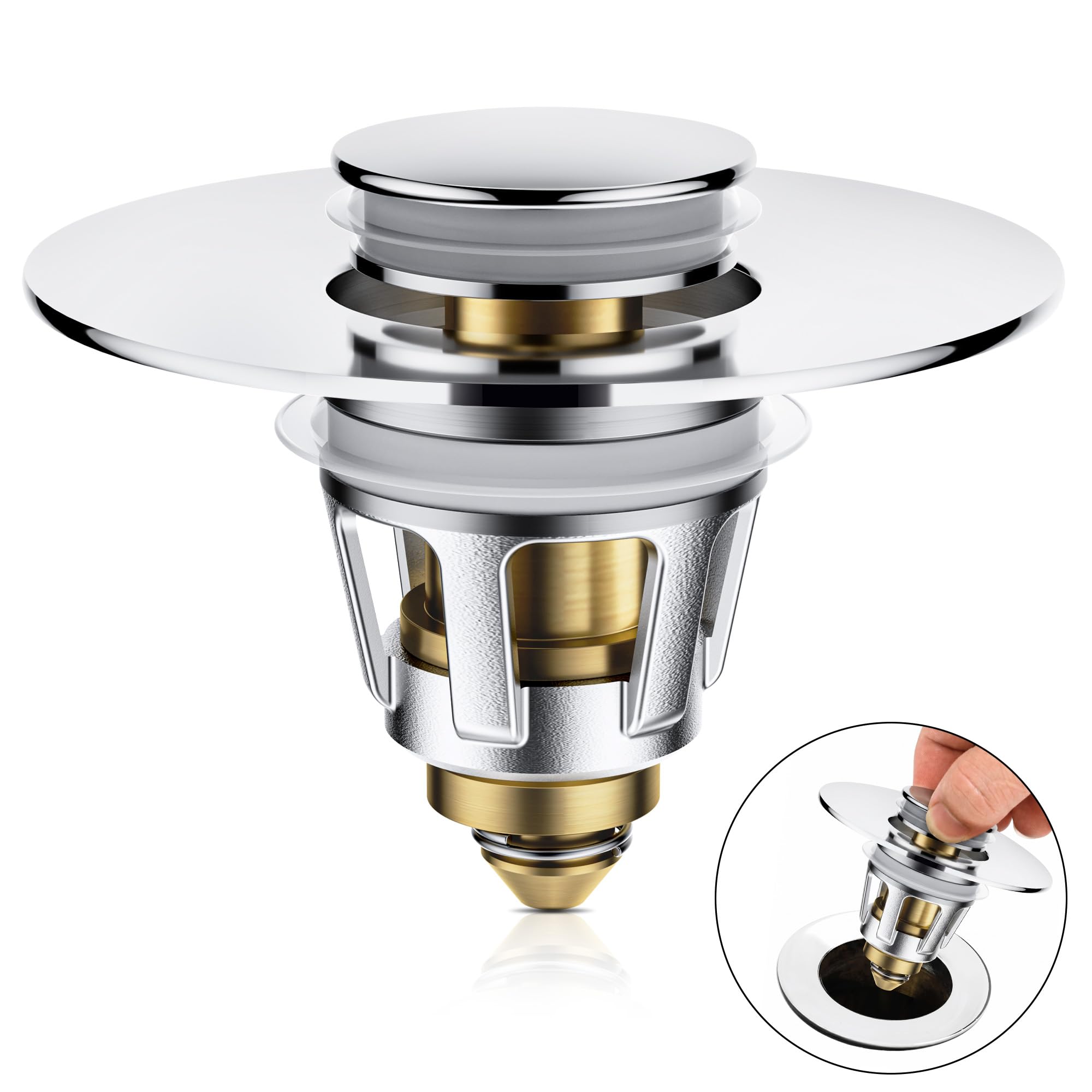 Photo 1 of Magichome Bathroom Sink Stopper - Chrome