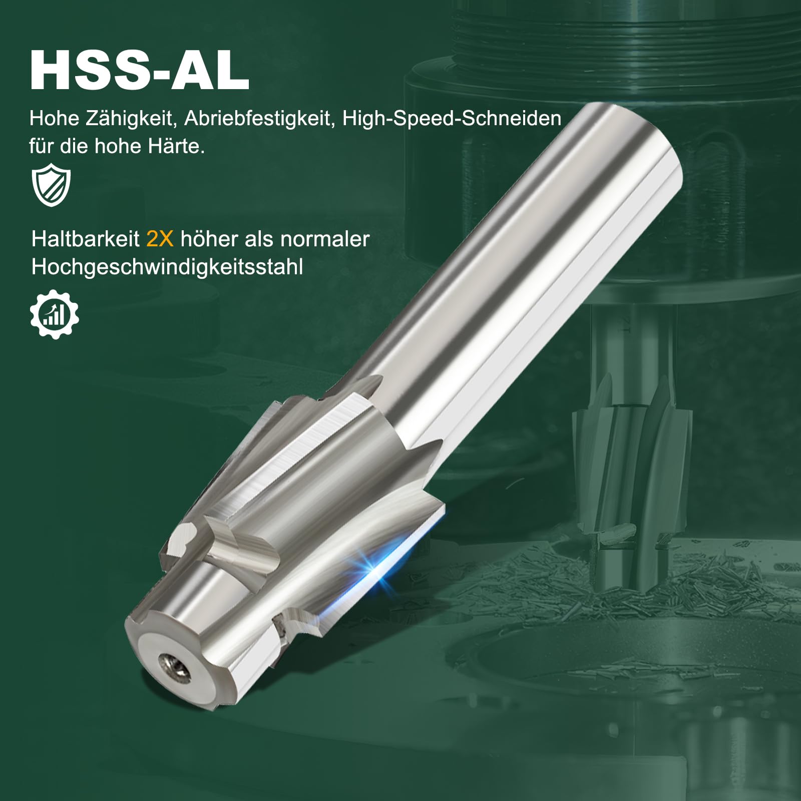 7 pezzi svasatori piatti M3-M14 HSS Fresa svasata a 4 denti CNC Slot Trapano svasato per metallo, acciaio, alluminio, legno, acciaio inox, plastica