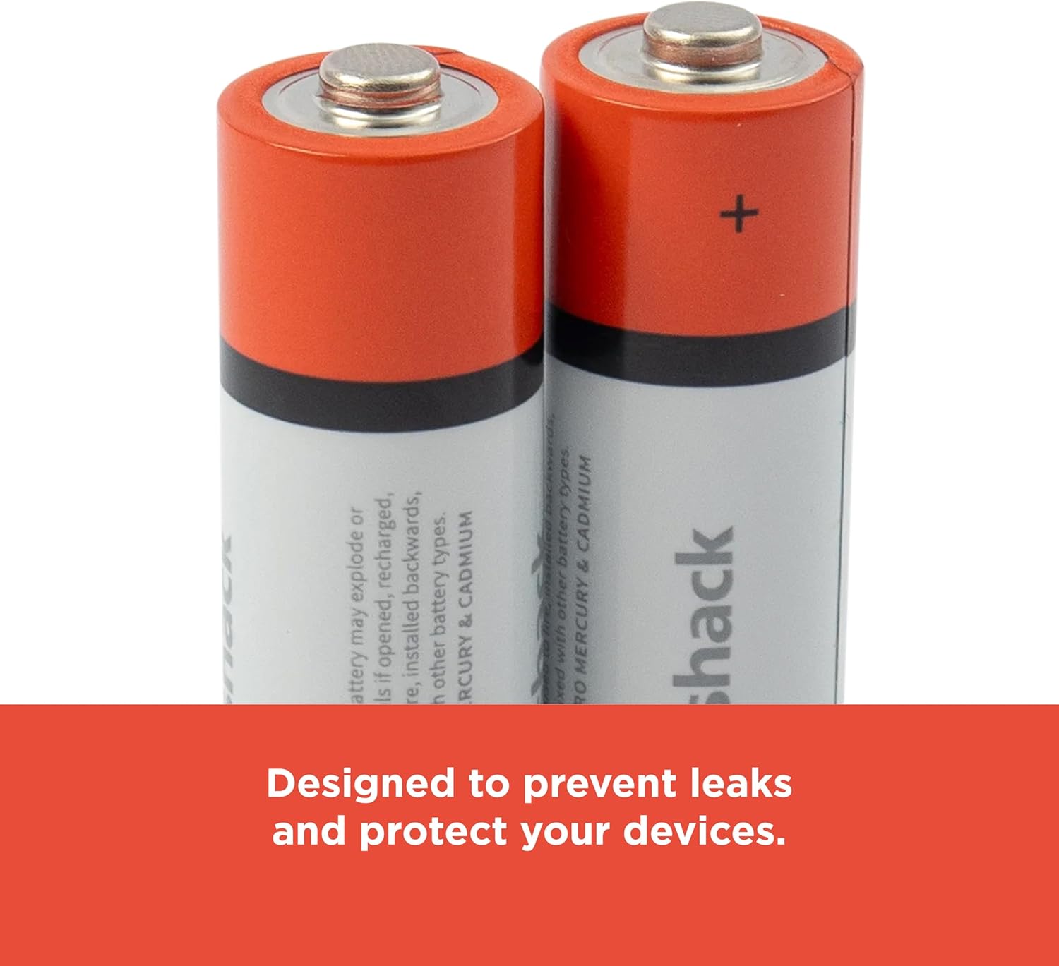 RadioShack Alkaline AA Batteries, Mercury & Cadmium Free, 10-Year Storage Warranty, 1.5V, 40 Pack