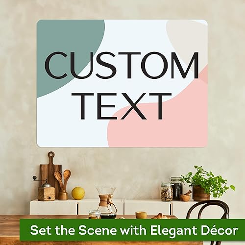 Miniatura 771 de My Sign Center - Letrero personalizado, 11 colores de fuente, 13 estilos de fuente, 4 opciones de agujero, 22 tamaños, 8 x 32 pulgadas, sin óxido,