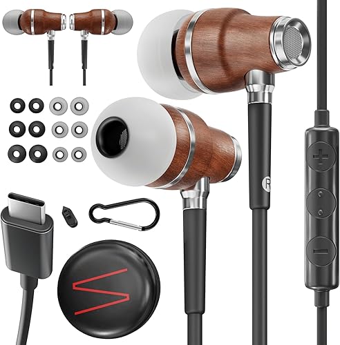 Symphonized USBC - Auriculares para iPhone 15, teléfonos celulares Android, MacBook, iPad, auriculares con cable UBC C, auriculares para Android,