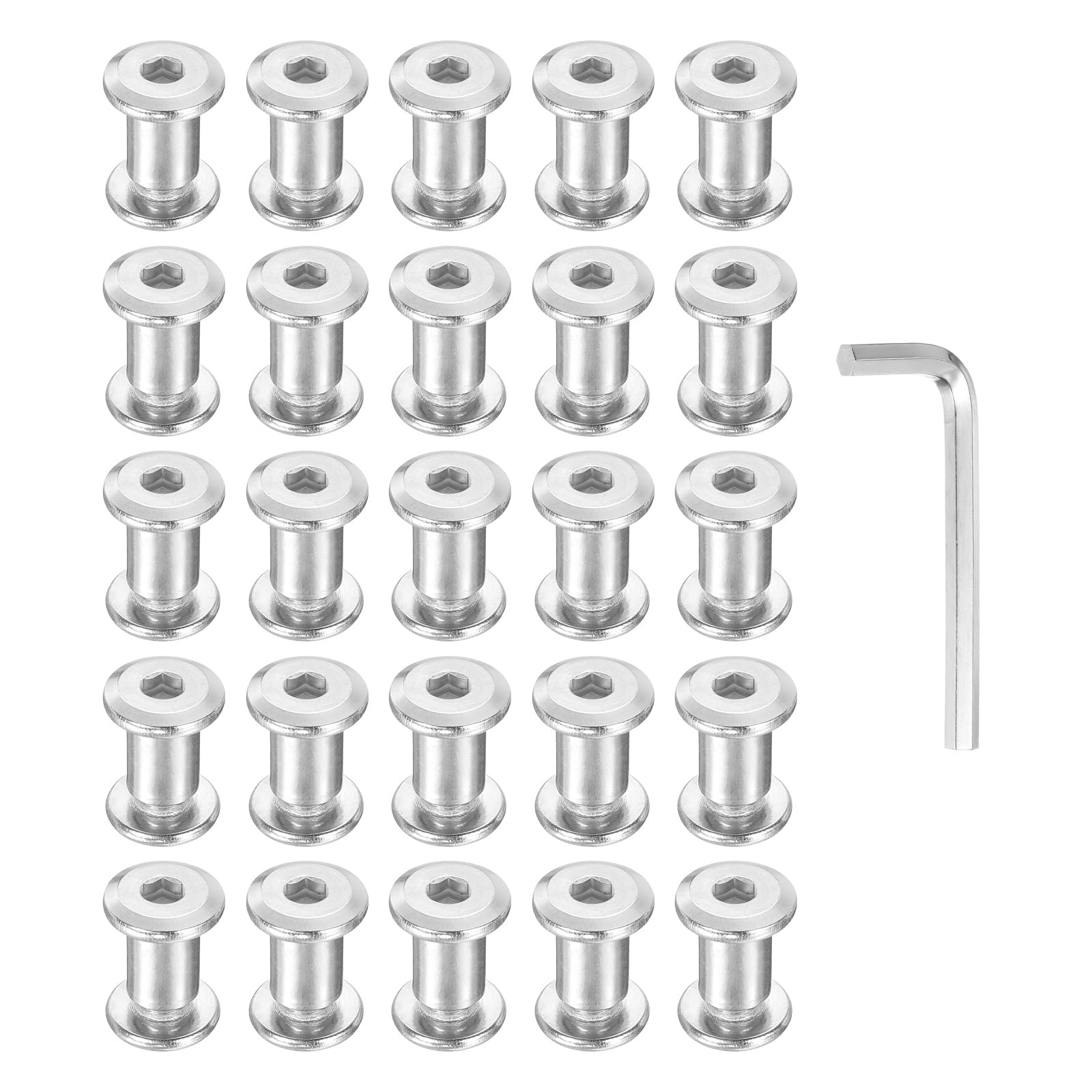 PATIKIL M6x6mm Hex Chicago Screws 8x10mm