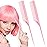 2 Pack Rat Tail Combs for Women Fine Tooth Comb Parting Tip Carbon Fiber Root Teasing Anti Static Heat Resistant Adding Volume Evening Hair Styling (Pink)