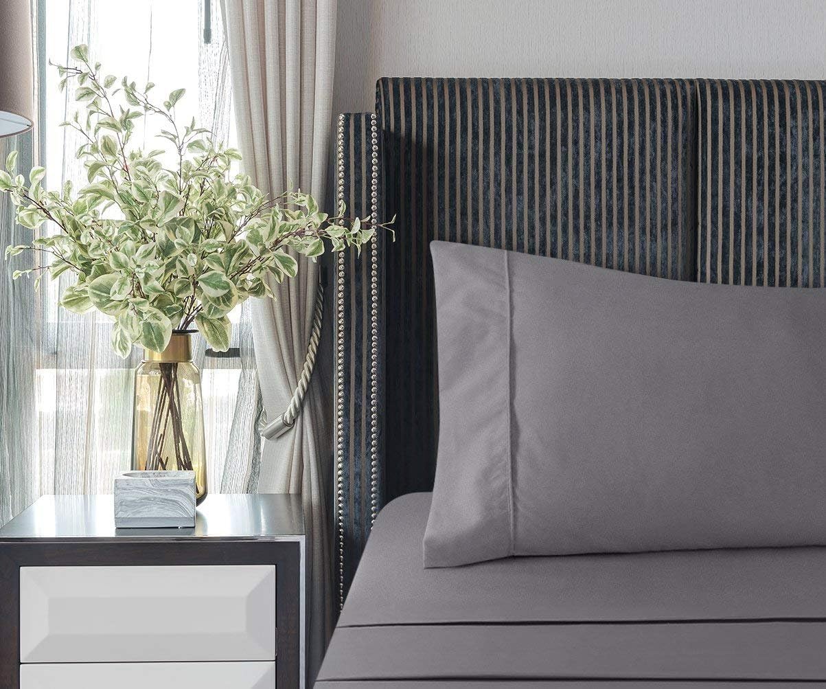 Utopia Bedding 4pc Microfiber Bed Sheet Set (Full, Grey)