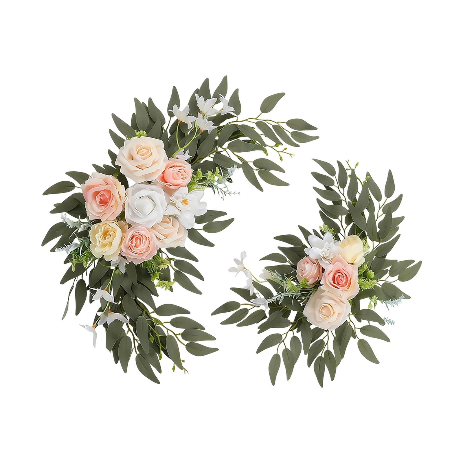 Kaeltsyn 2pcs Artificial Floral Welcome Signs Arch Decors for Parties and Receptions Easy Setup Ceremony Landscape Accessory Artificial Flower Arch Decors