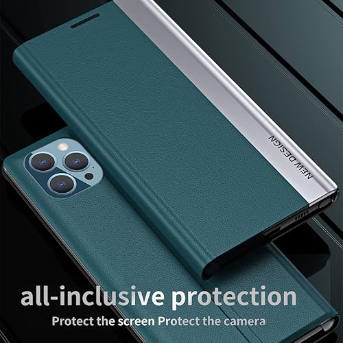 Miniatura 5 de CCSmall Funda delgada con tapa para Apple iPhone 14 Pro Max con soporte, piel sintética de alta calidad a prueba de golpes, funda protectora para
