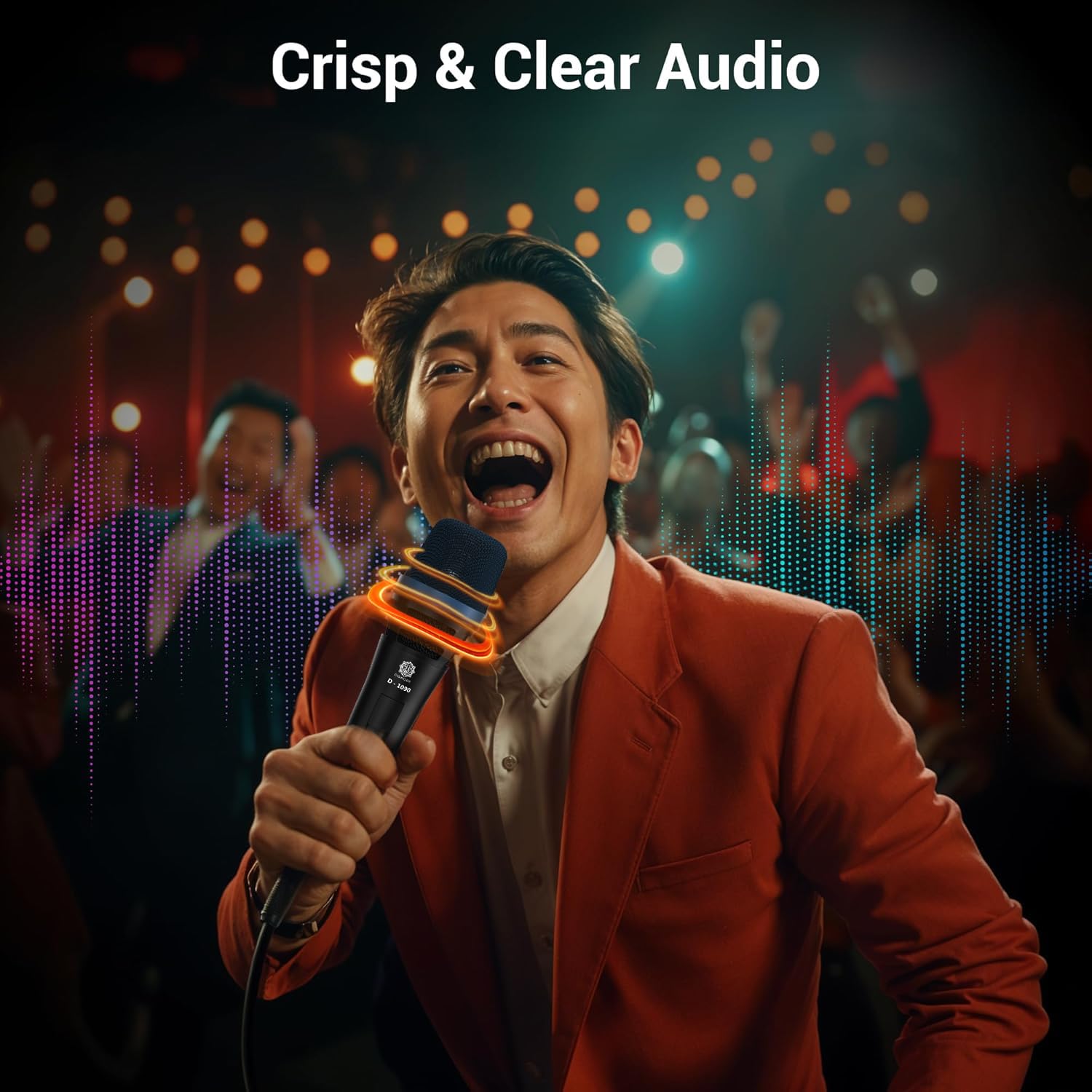 DIGIMORE Micrófono con cable para cantar, micrófono XLR de 3 pines, micrófono dinámico con soporte para micrófono, patrón polar cardioide para karaoke, habla, escenario, boda, longitud del cable de 20