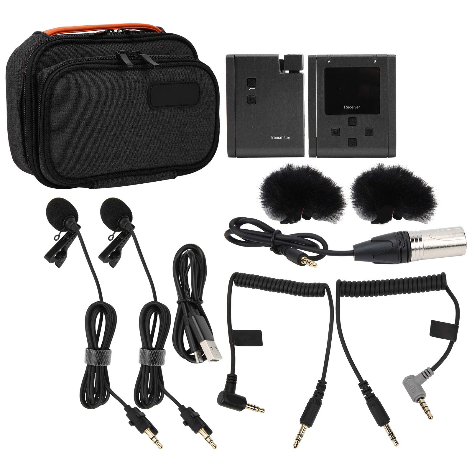 Denash Microfono Hifi Wireless con Ricezione del Suono Onnidirezionale per Interviste, Vlog e Multi - per iOS/Boomx u U1 Kit Microfono