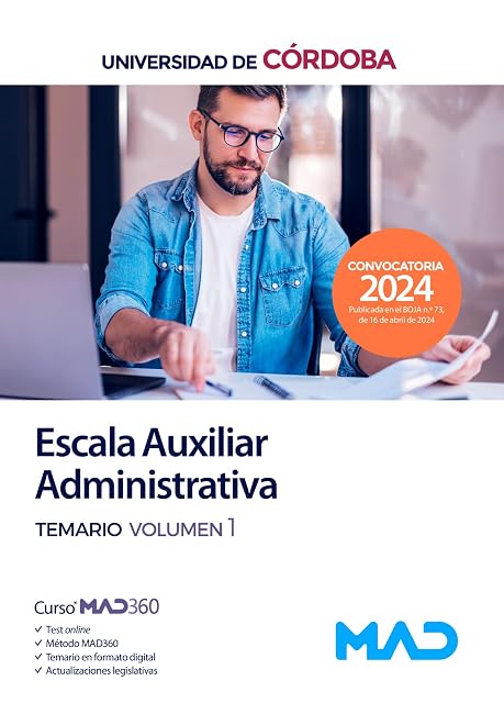 Portada de Escala Auxiliar Administrativa de la Universidad de Cordoba. Temario V