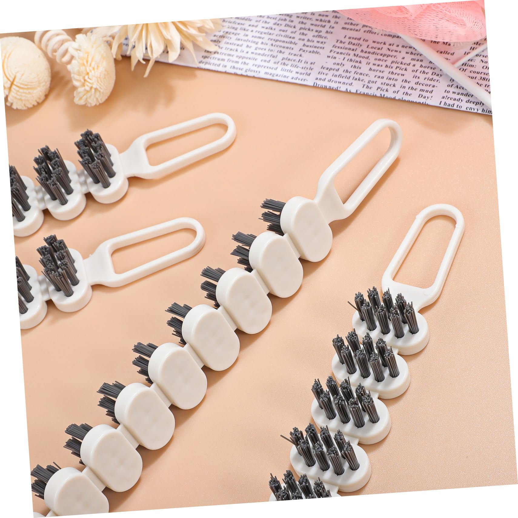 MAGICLULU 16 Piezas Cepillo para Grietas Cepillo Limpiador o De Limpieza De Baño Herramienta De Limpieza De os Limpiador De os o De Flexible El Plastico
