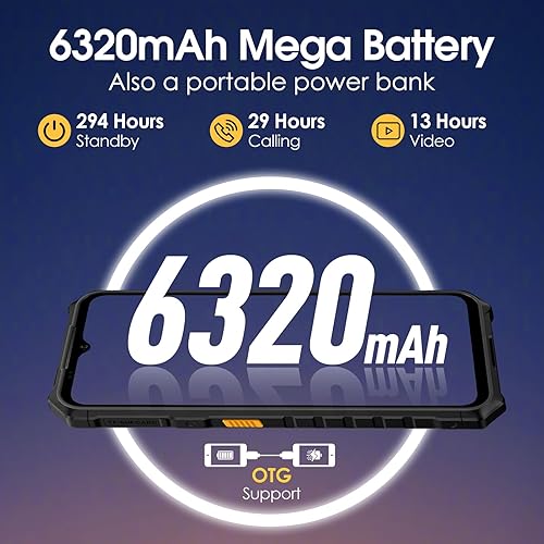 Miniatura 5 de Ulefone Teléfonos resistentes desbloqueados, Armor X13 (12+64 GB), cámara trasera de 50 MP, cámara de visión nocturna de 24 MP, teléfono inteligente