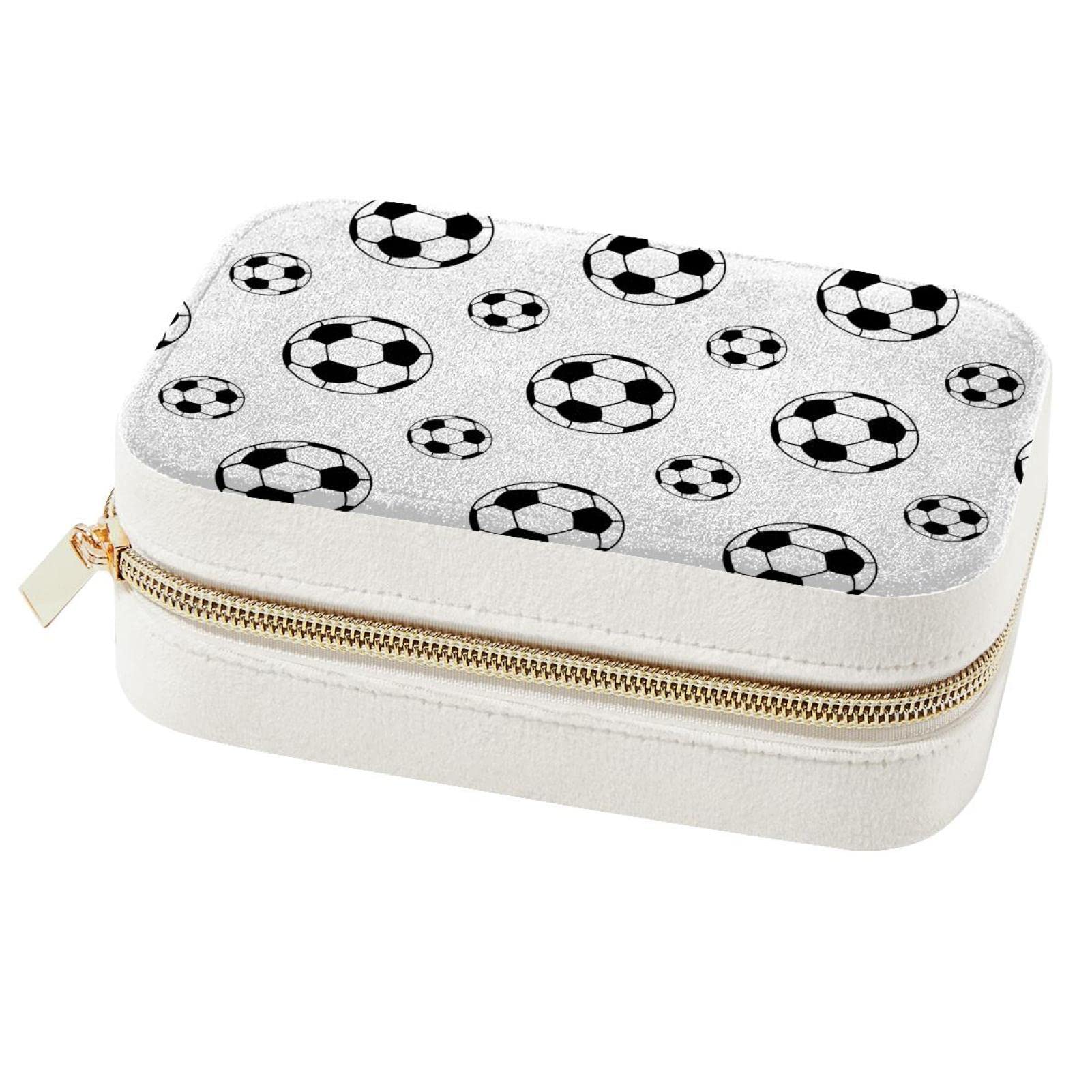 Boîte à bijoux football portable pour le sport et les voyages - Rangement bagues et boucles