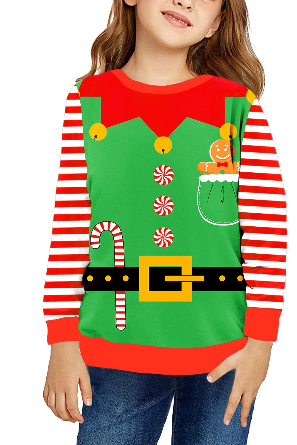 Remimi Unisex Kids Thanksgiving Sweatshirts Christmas Pullover Shirts 5-14 Years