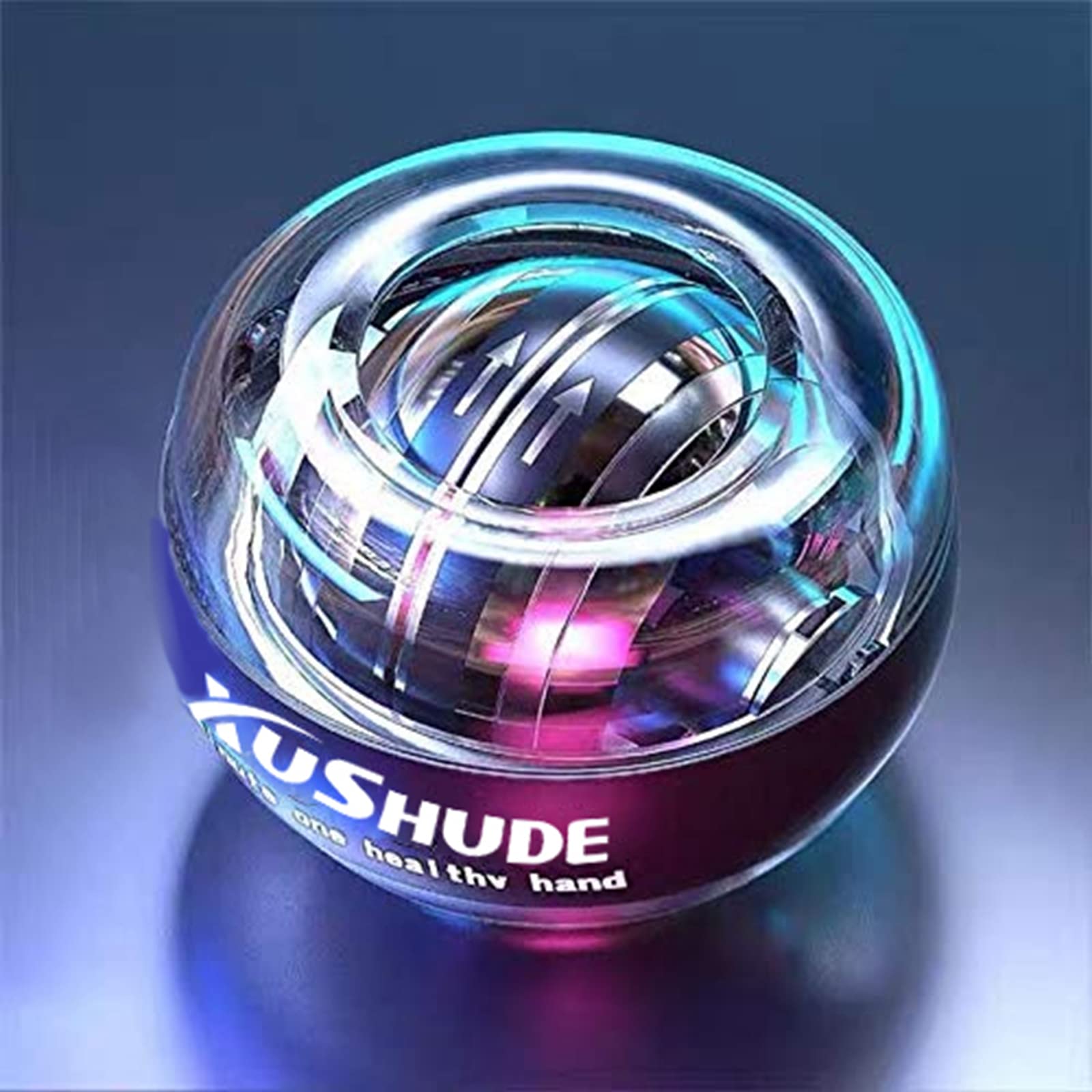Gyroscope Ball Power Wrist Ball，Exercices De Poignet à DéMarrage Automatique Balle De Force avec LumièRe LED pour Balle reeducation Main