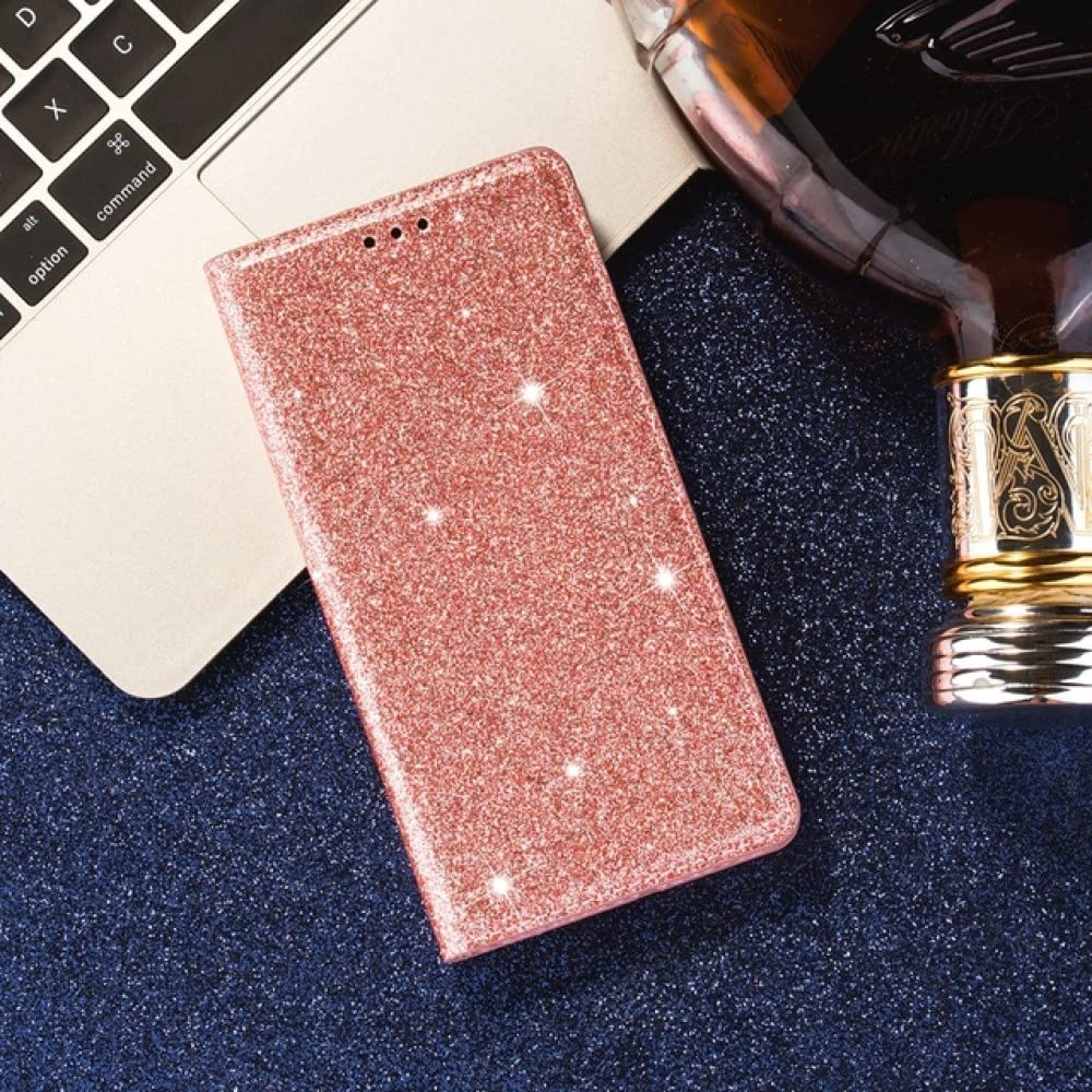 Housse portefeuille or rose paillettes Galaxy S22 S21 FE pour sorties - 6