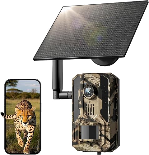 Loatos Trail Camera, Game Camera Built-in 4G LTE SIM Card 2K HD Live View | Cellular Trail Camera with Unlimited Data, 0.2S Trigger Speed, PIR Motion Activated, IP66 Rating Waterproof Deer Camera