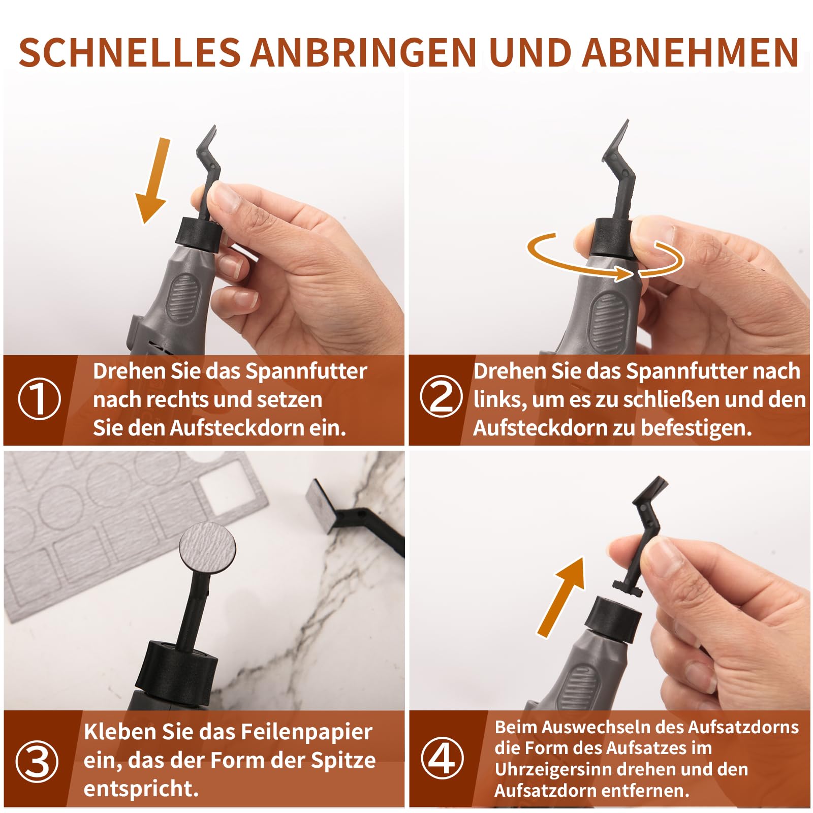 Schnurloser Stiftschleifer, variable Geschwindigkeit, Mehrzweck-Elektrowerkzeug zum Schleifen, Polieren, Finishing, DIY-Handwerk (GRAU)