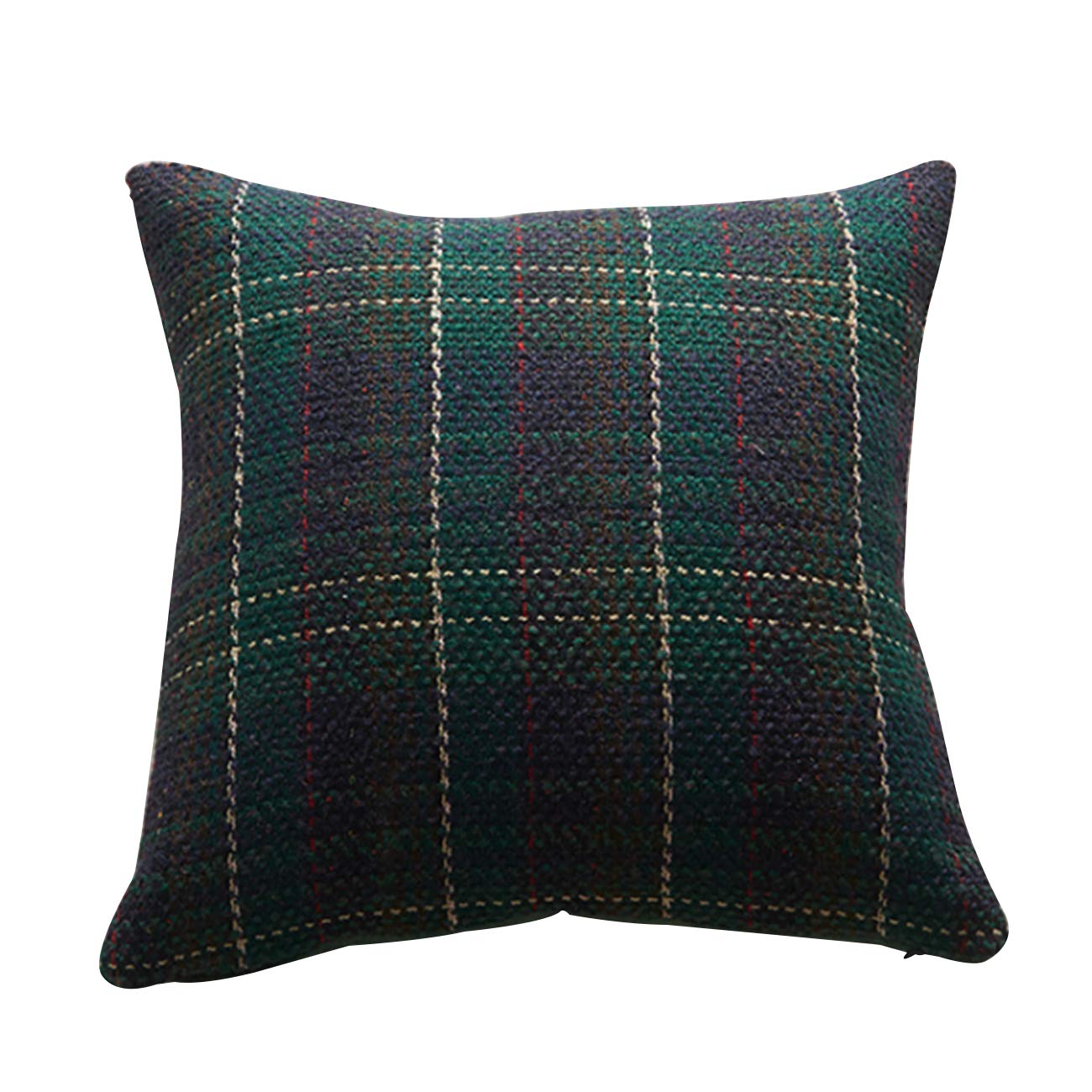 Amazon.co.jp: クッションカバー チェック柄 ピロケース 北欧 ソファ背