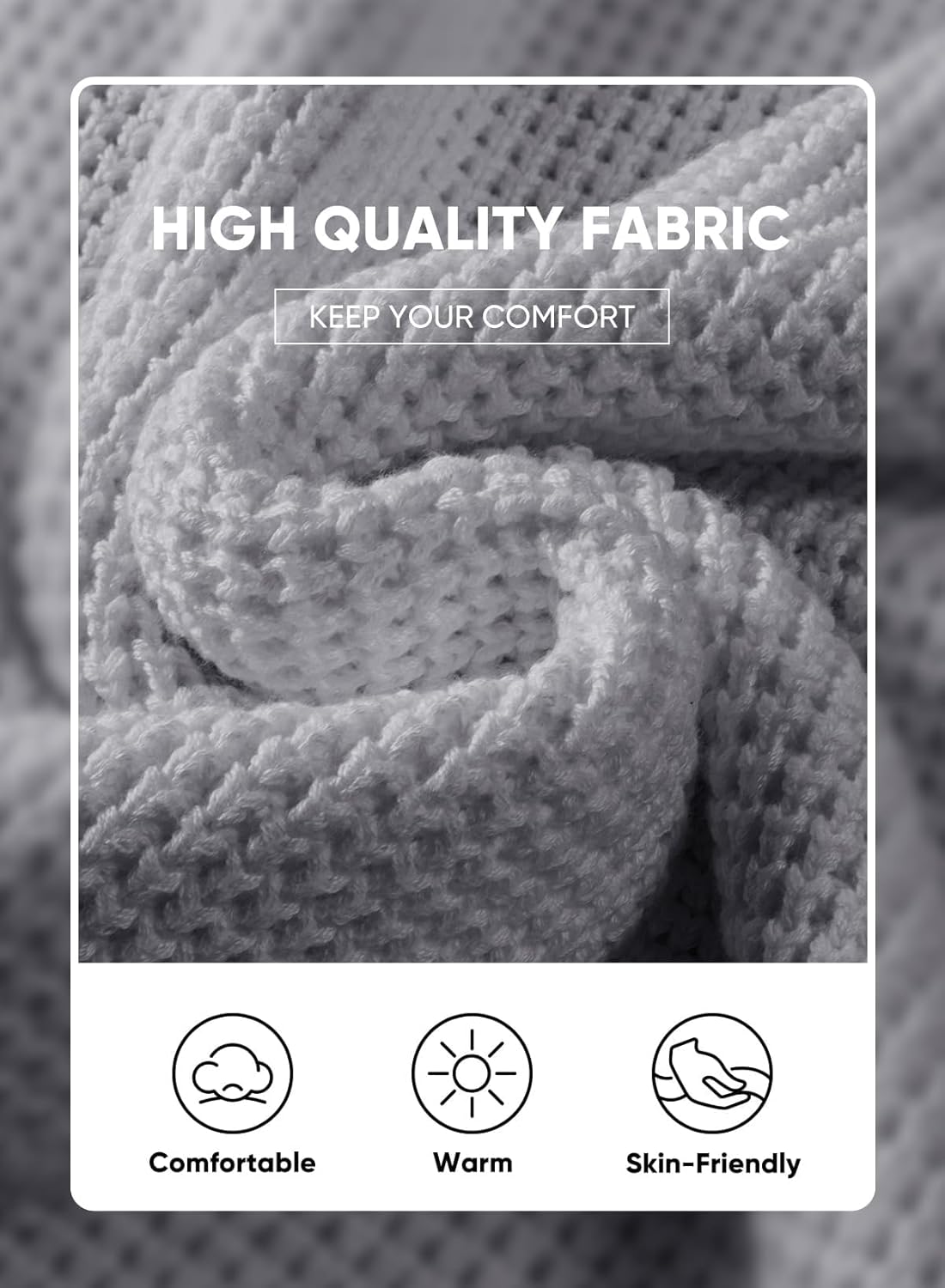 JMIERR Men's Crewneck Pullover Sweater Waffle Textured Knitted Sweaters Casual Loose Fit Sweaters with Ribbing Edge - Image 4