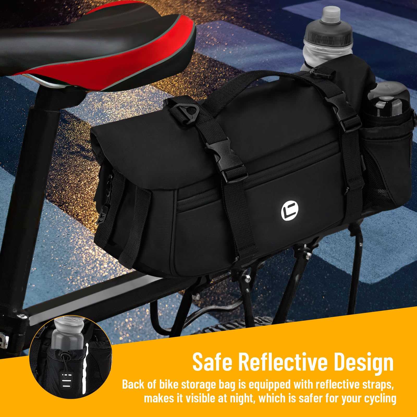 Lectric Xp Jhua Bike Bags Rear Rack Bike Trunk Bag Waterproof