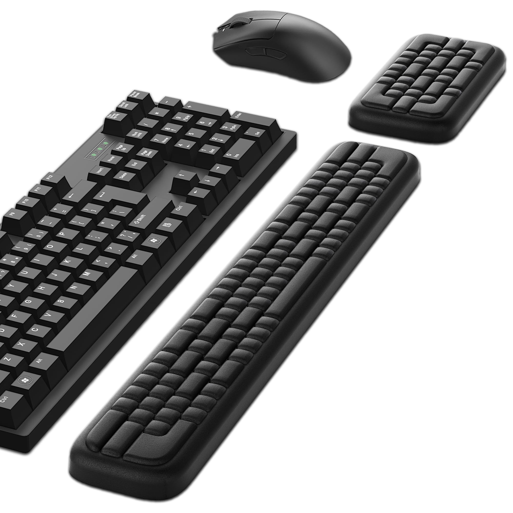 MEKASS Keyboard Wrist Rest Ergonomic Wrist Pad Soft Memory Foam Keyboard Hand Rest with Non-Slip Base Easy Typing