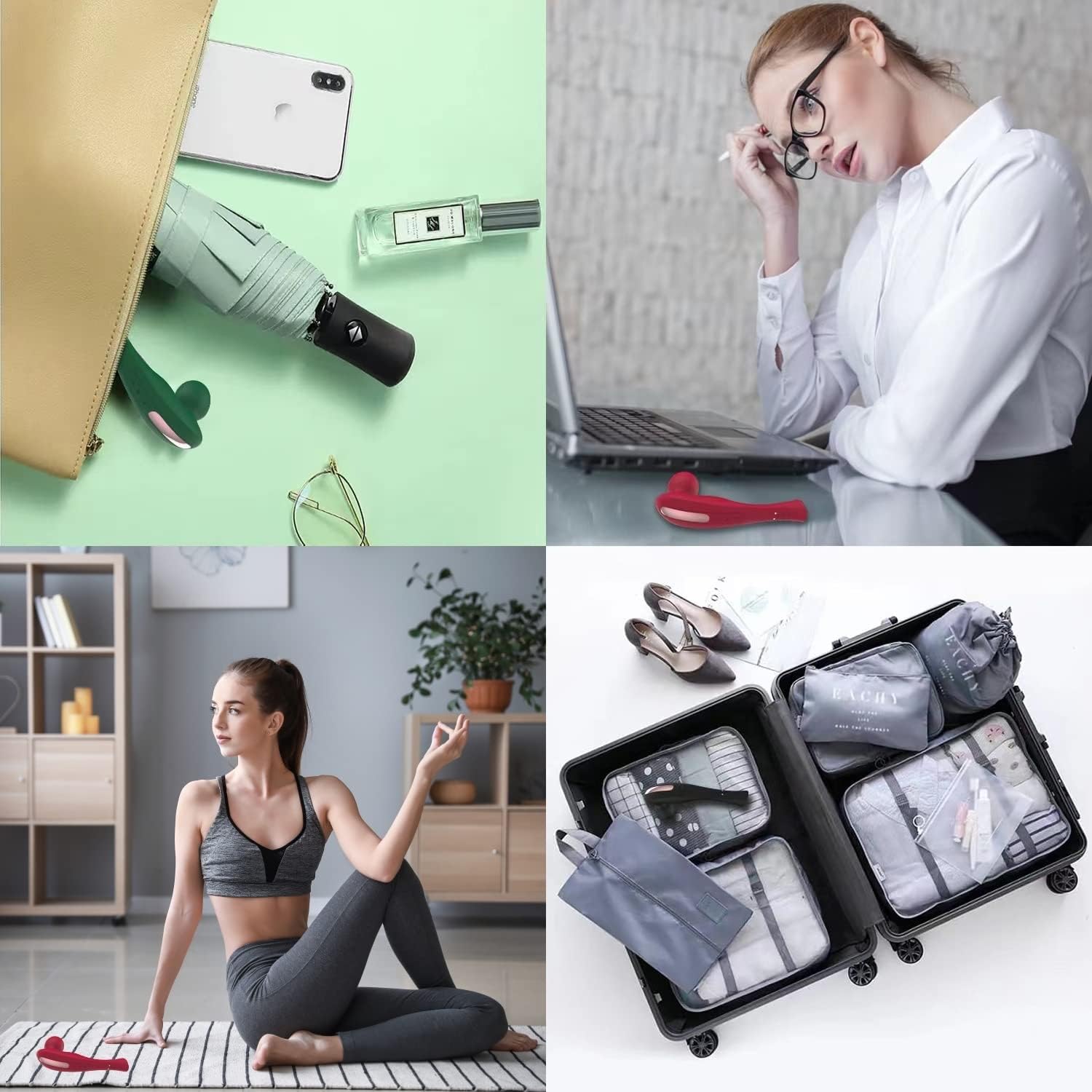 Handheld Cordless Electric Shoulders & Neck Back Massage Tools-20 Vibration Modes and 8 Speeds-Full Body Muscle Tissue Massager-Waterproof & Portable for Muscle Pain Relief & Fatigue.(Black)