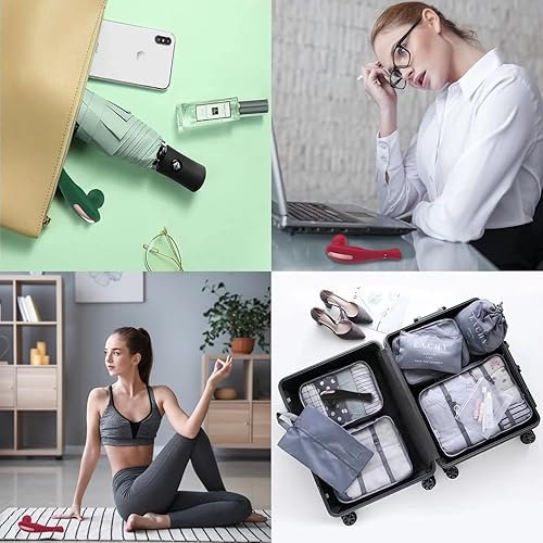 Miniatura 14 de Masajeador de espalda eléctrico inalámbrico, portátil, portátil, Fuigarry de cuerpo completo, para masaje de hombros, cuello y tejido profundo, Rojo