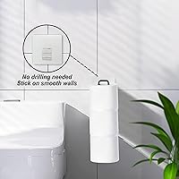 Vista 6 de Soporte de papel higiénico negro, soporte de rollo de papel higiénico montado en la pared sobre el tanque, soporte de pañuelos de camping negro mate