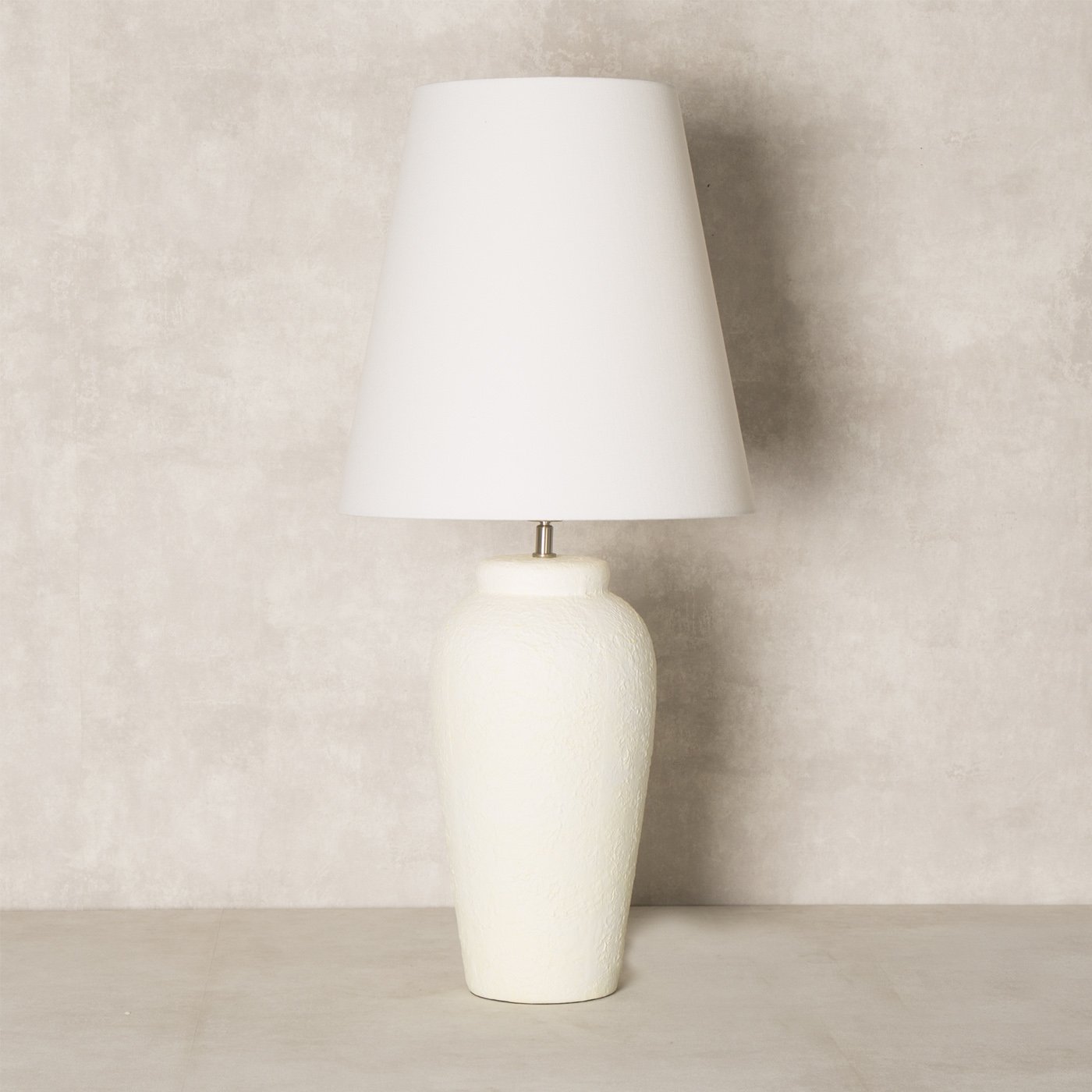 Lampe avec écran haute e27, 60 W, Blanc, 37 x 37