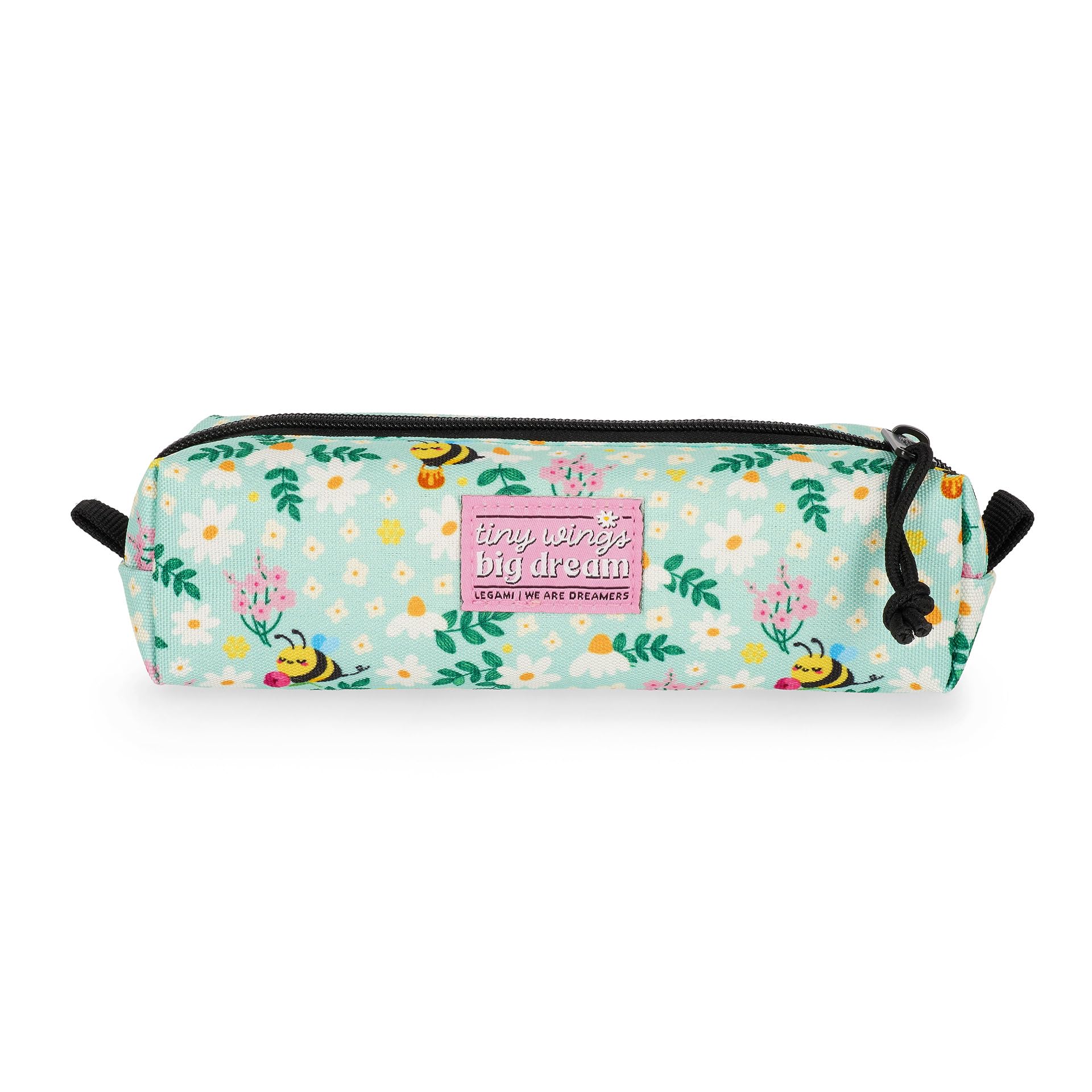 Legami - My Pencil Case, Zip Closure, Recycled Plastic, Durable, Capacity, Practical, School Bag, Office Bag, 22 x 6 cm, Green, 22 x 6 cm, BEE