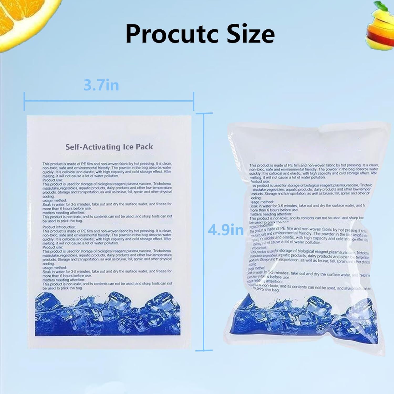 10 Pack Self-Activating Instant Ice Bags - Disposable Cold Compress for First Aid, Sports Injuries, Medical Transport, Lunch Box & Food Preservation | Single-Use Emergency Ice Packs - Image 6