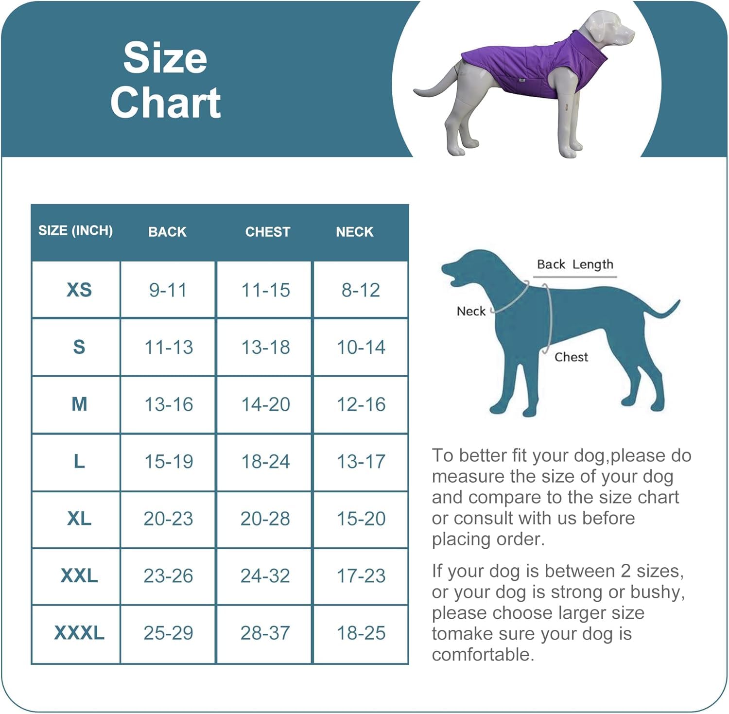 Dog Winter Vest with Cotton Lining - Image 4