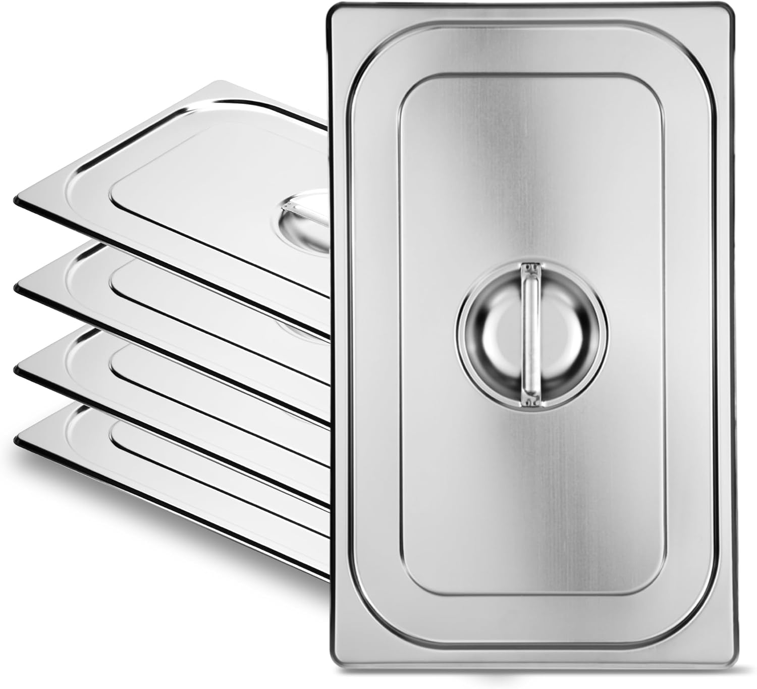 FUSON 4 Pack FullSize Steam Table Pan Covers, Hotel Pans