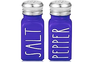 Brighter Barns Purple Salt and Pepper Shakers Set - Modern Farmhouse Kitchen Decor
