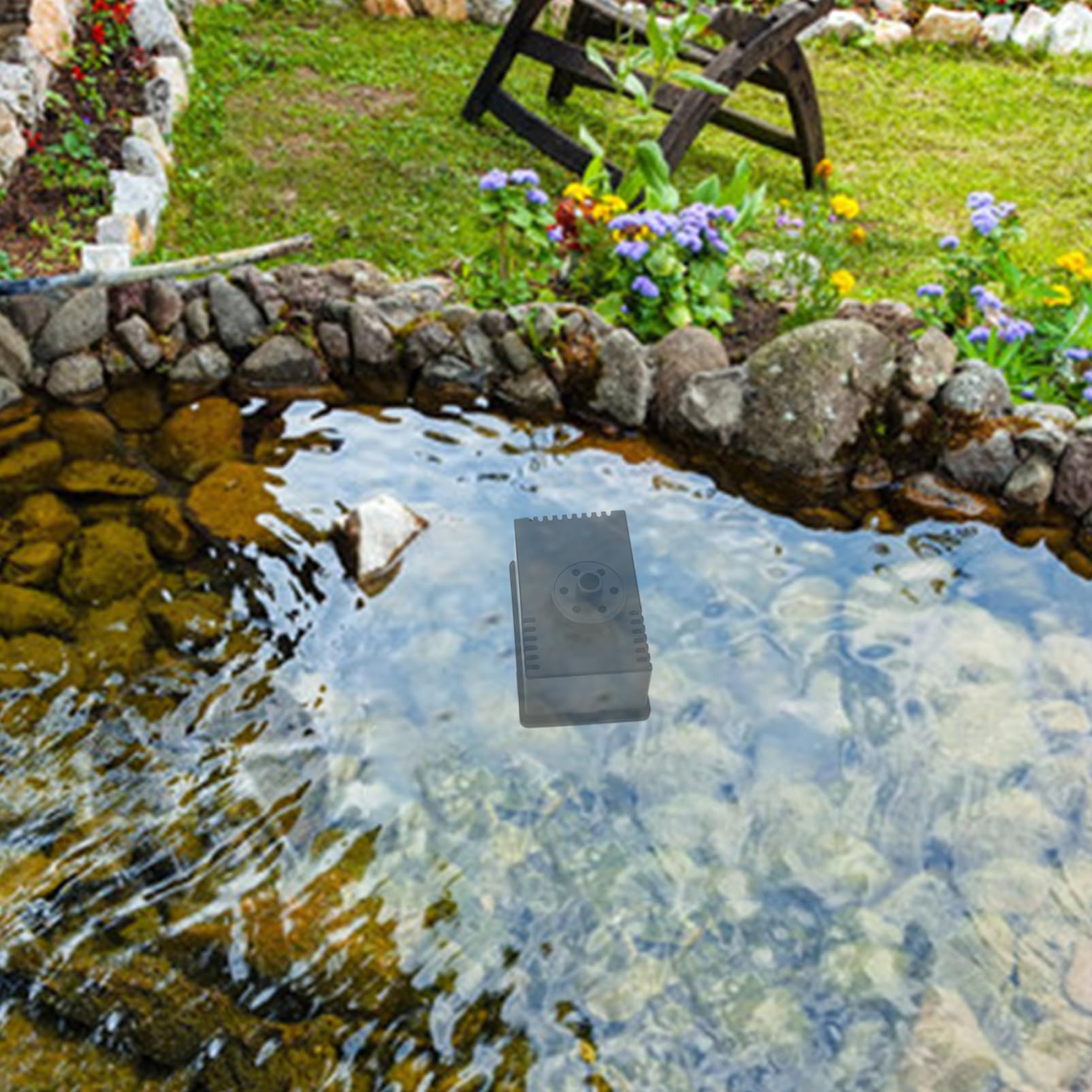FRCOLOR 7v Pompa Solare Per Fontane Da Giardino Con h Automatico Per Uccelli e Decorazione Esterni Materiale Resistente e Variugelli Inclusi