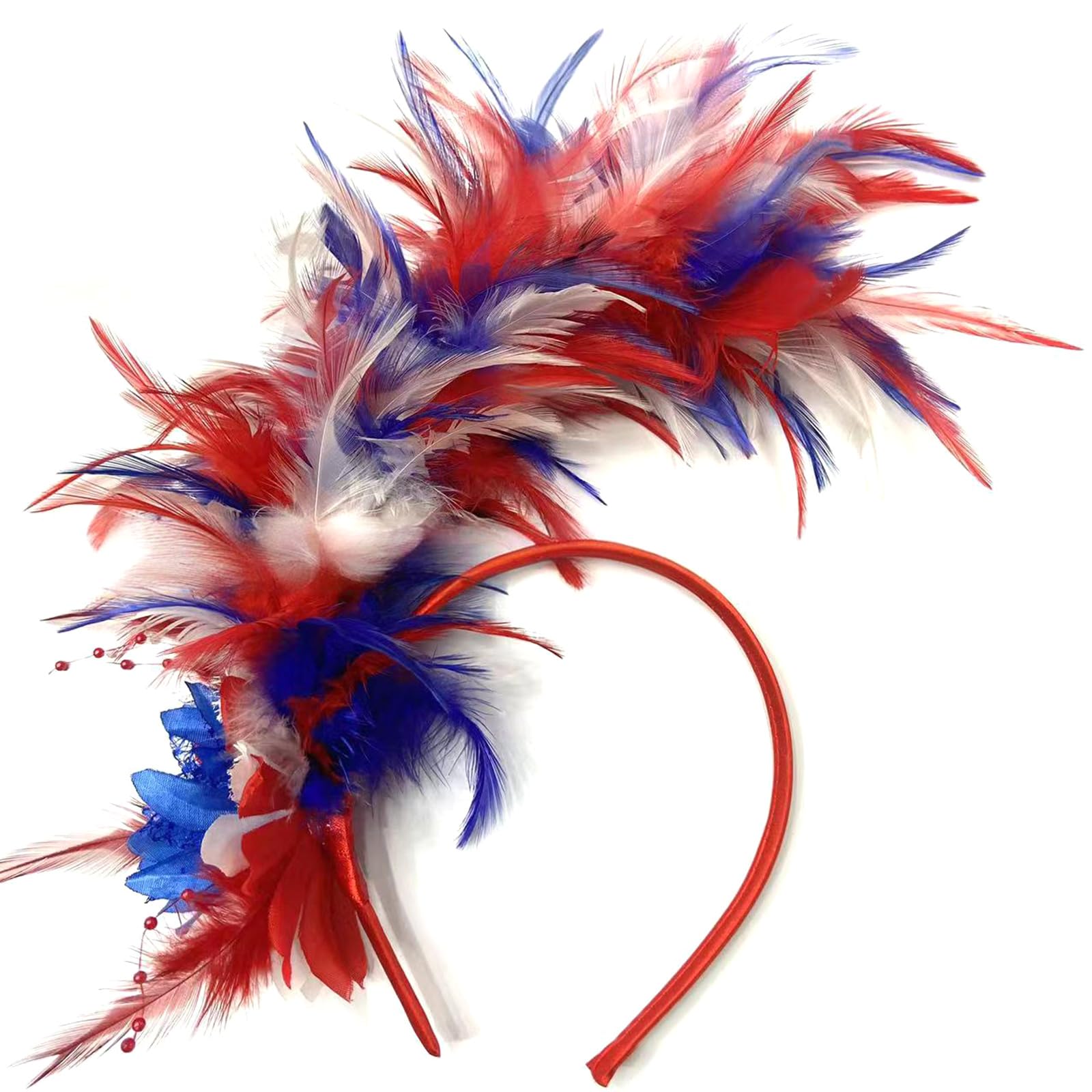 MICFENY 1920s Styles Feathered Hair Accessory For Themed Parties Halloween Comfortable Elastic Headband