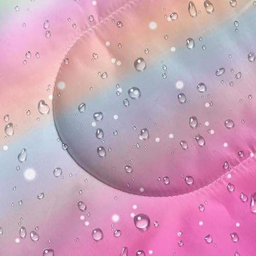 Miniatura 4 de Saco de dormir arcoíris para adultos y niños, saco de dormir rosa para niñas y niños, ligero, impermeable, para clima fríocálido, para todas las