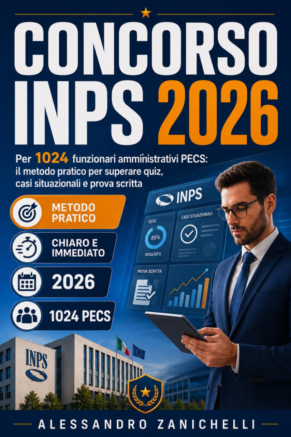 CONCORSO INPS 2026 PER 1024 FUNZIONARI AMMINISTRATIVI PECS: teoria aggiornata, mappe concettuali, quiz commentati, simulazioni d’esame e lezioni per ... ed efficace. (Superare un concorso pubblico)