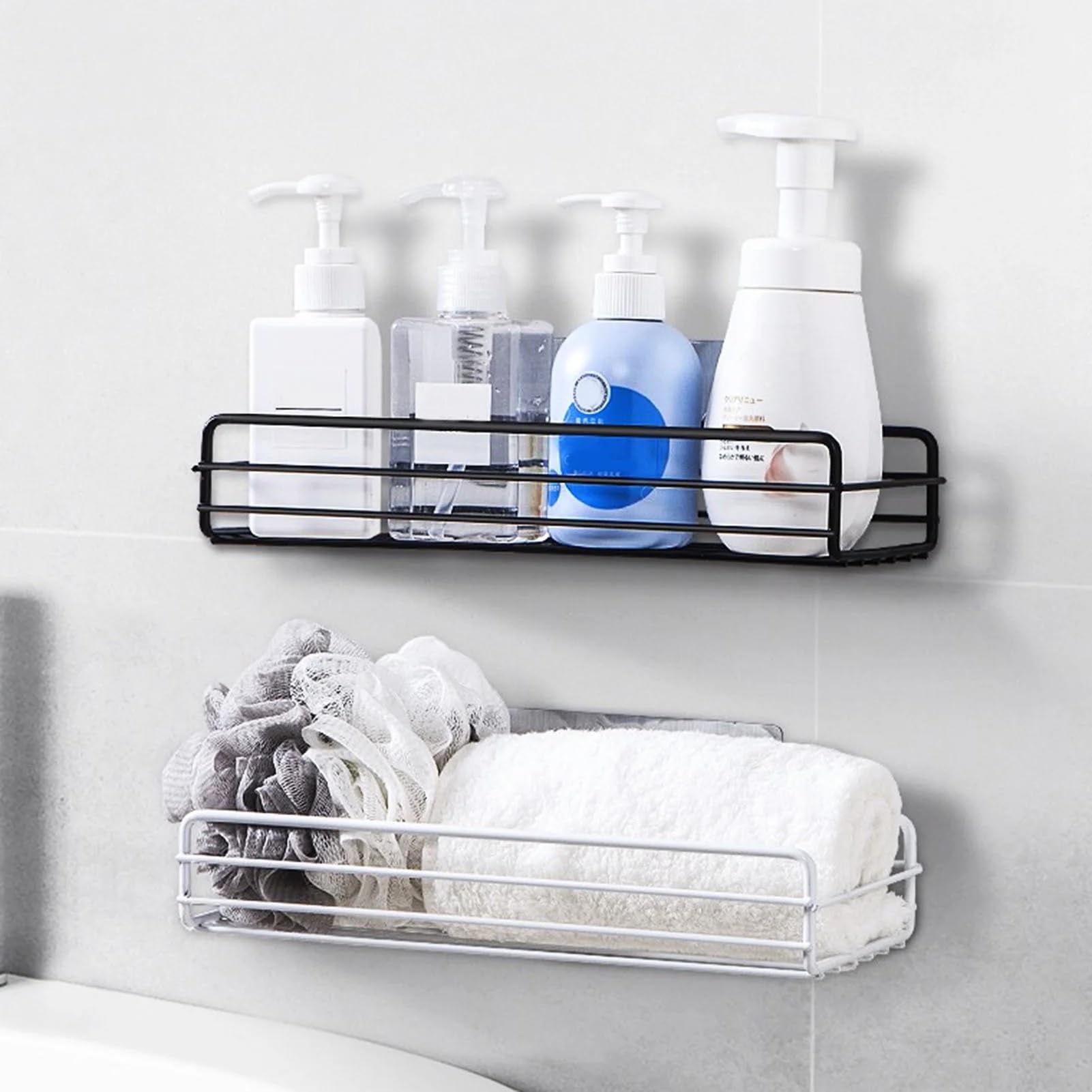 SANTINA 1 Pc Metal Multipurpose Kitchen Bathroom Shelf Wall Holder Storage Rack Bathroom Rack Storage Box Strong Magic Sticker Shower Rack Shelf- Random Color (B09Y3F3319) Amazon Price History, Amazon Price Tracker