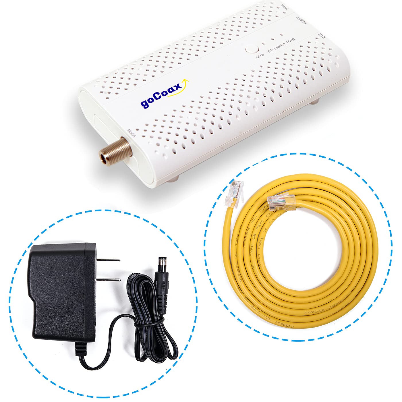 Amazon.co.jp: goCoax MoCA 2.5アダプター、2.5GbEイーサネットポート 