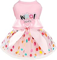 Vista 11 de Vestido de perro para primavera y verano, falda para perros pequeños, vestidos de cachorro, vestido de tul Yorkie Chihuahua, fiesta de cumpleaños