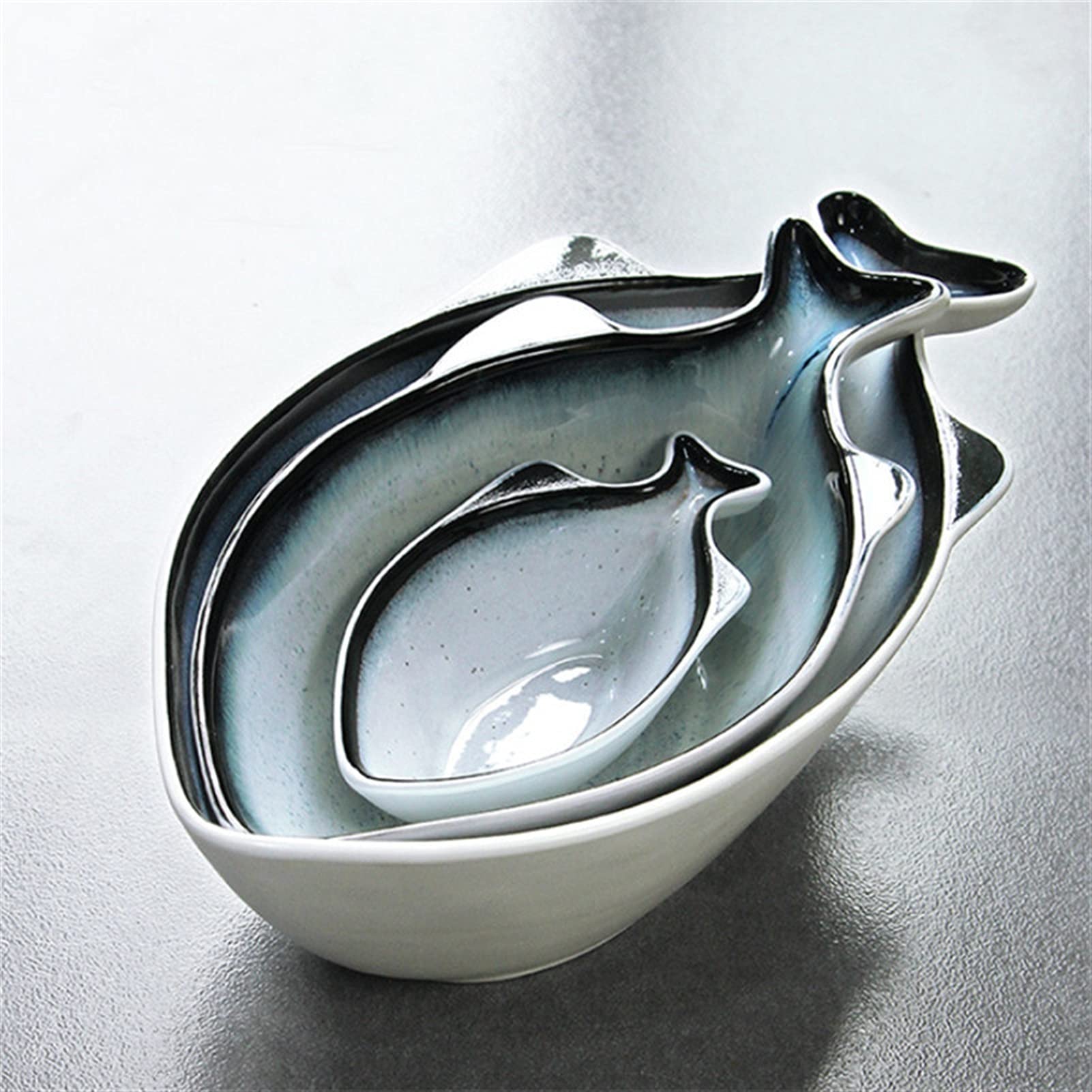 Double Bol Ergonomique En Forme De Poisson Pour Chat