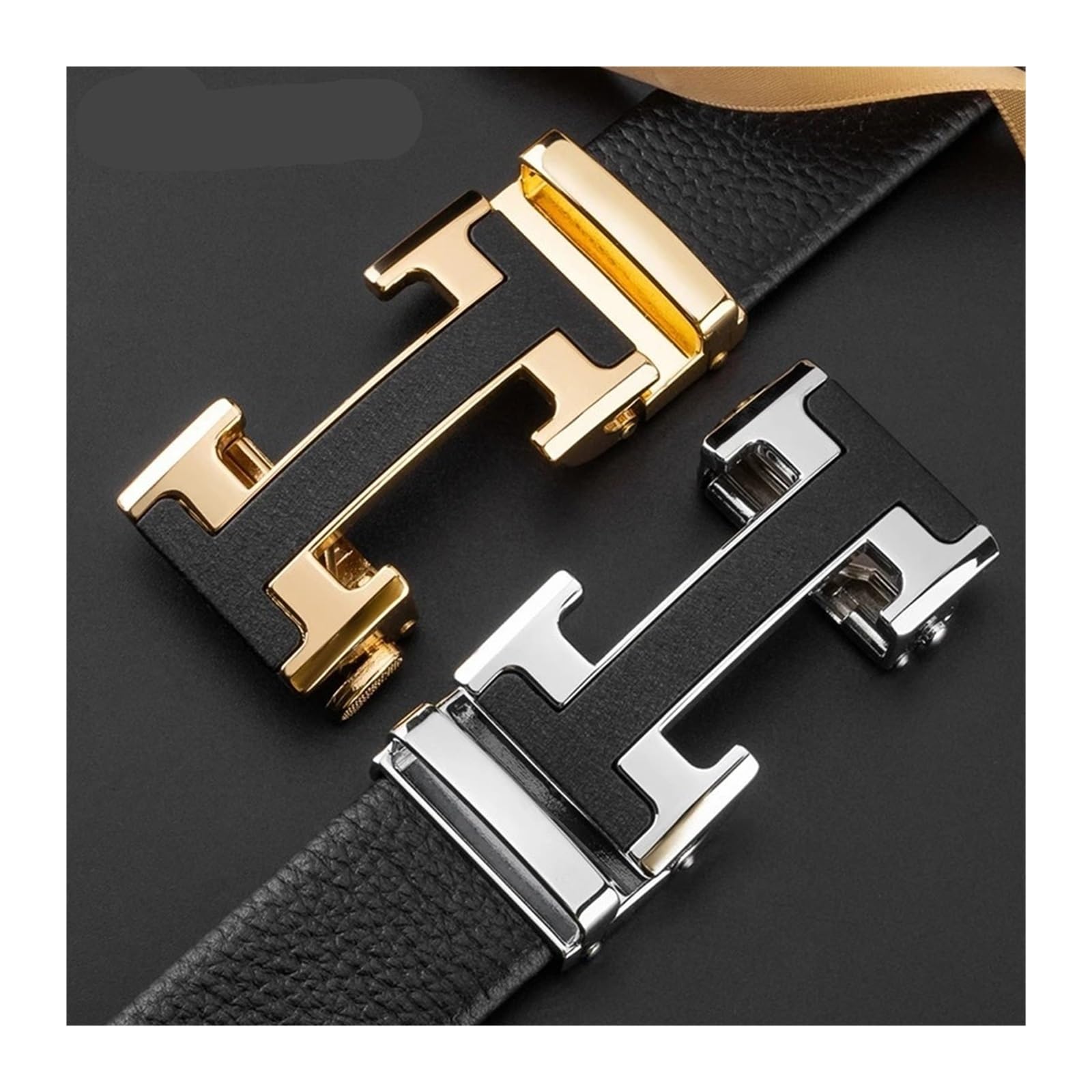 Ceinture Homme Ceinture à boucle automatique vintage for pantalon d'affaires, ceinture en alliage for homme, boucle de créateur