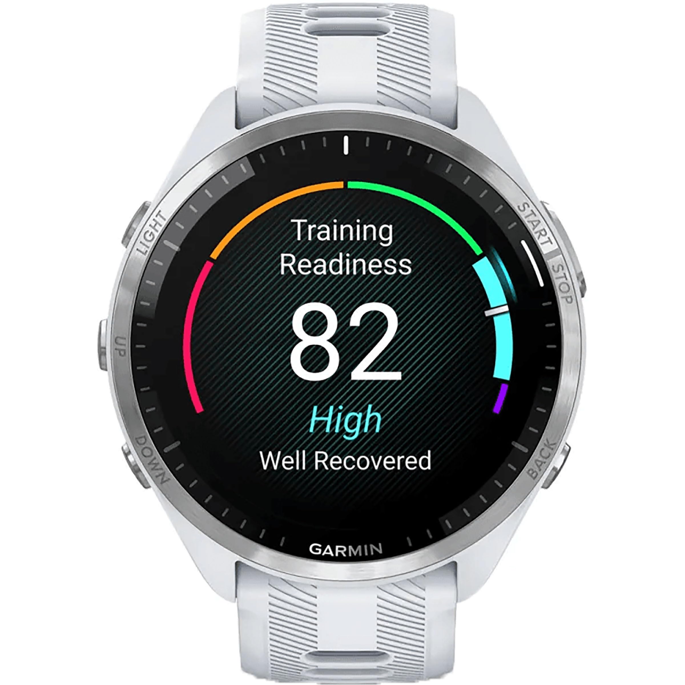 Garmin Forerunner 965 Quartz Smartwatch per Unisex, Whitestone/Grigio Polvere
