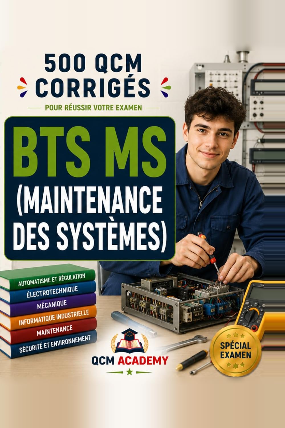 BTS Maintenance des Systèmes: 500 QCM Corrigés | BTS MS tronc commun et options | Cahier d'entraînement pour réussir l'examen en autonomie | ... GMAO, sécurité | Annales et révision