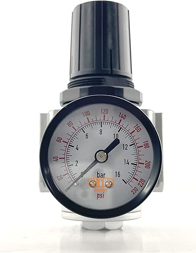 Miniatura 6 de Regulador de presión de aire comprimido en línea de 34" NPT Heavy Duty para compresor de aire, 7 a 215 PSI ajustable