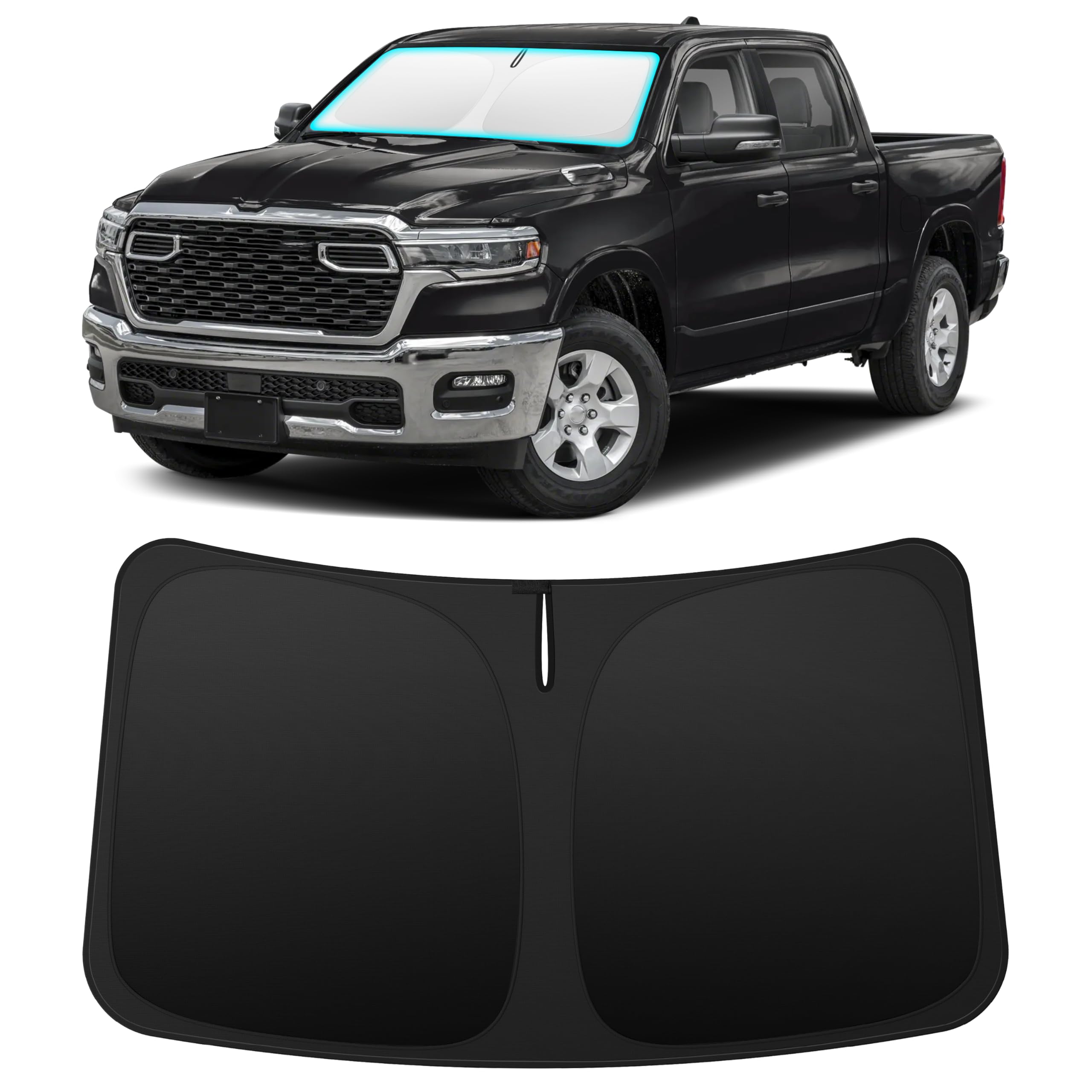 INSAUTO Custom Fit Windshield Sun Shade for Dodge RAM 1500 2019-2026